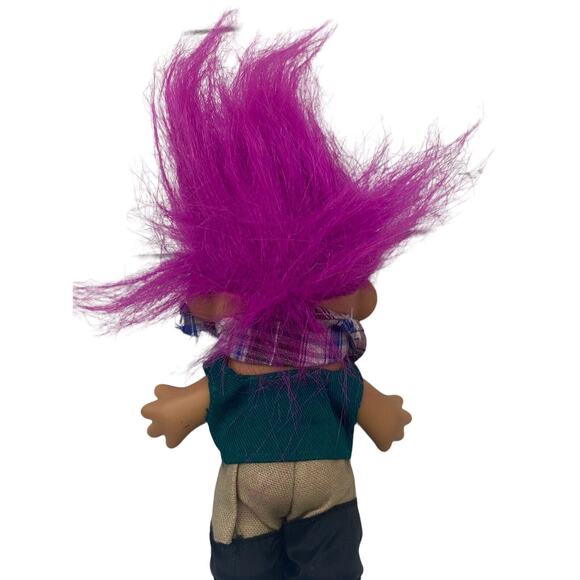 Vintage 90’s Troll Tourist/Safari Outback RUSS w/ Purple Hair Vest Khakis Boots - Picture 6 of 6